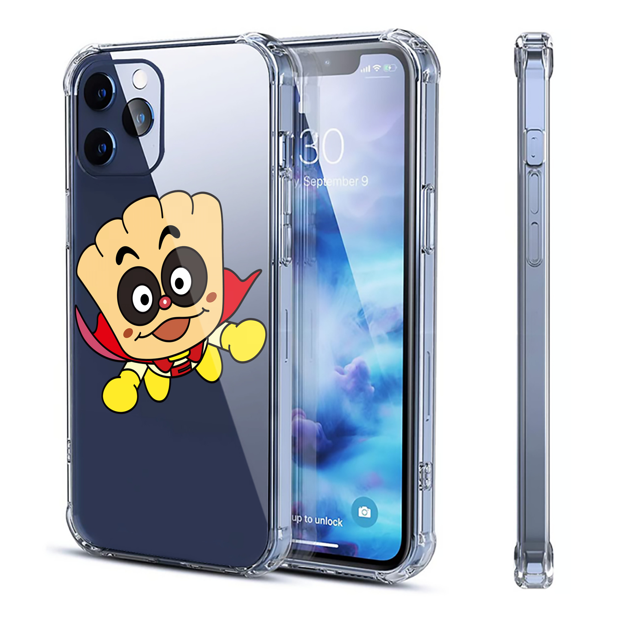 （画像用） アンパンマン Anpanman 【iPhone 12シリーズ対応】透明スマホケース（クリアソフトケース）